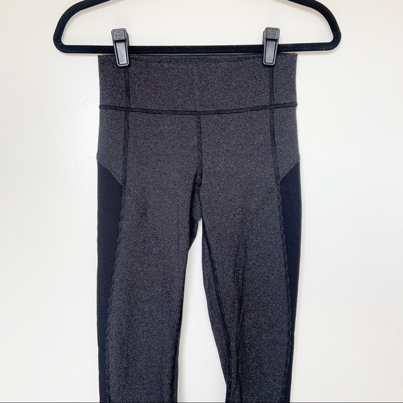 lululemon athletica Pants - Lululemon 7/8 Grey/Black Leggings with Zipper